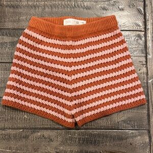 Zara toddle girls Knit Shorts - Pink and terracotta